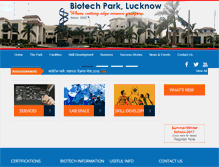 Tablet Screenshot of biotechpark.org.in