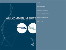 Tablet Screenshot of biotechpark.de